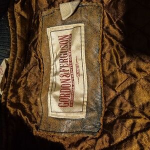 GORDON&FERGUSON Men's 100% Leather Jacket Size:Large